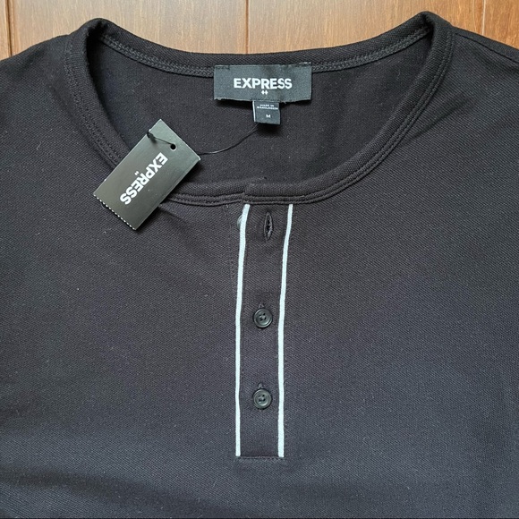 NWT Express Mens Henley - Picture 2 of 3